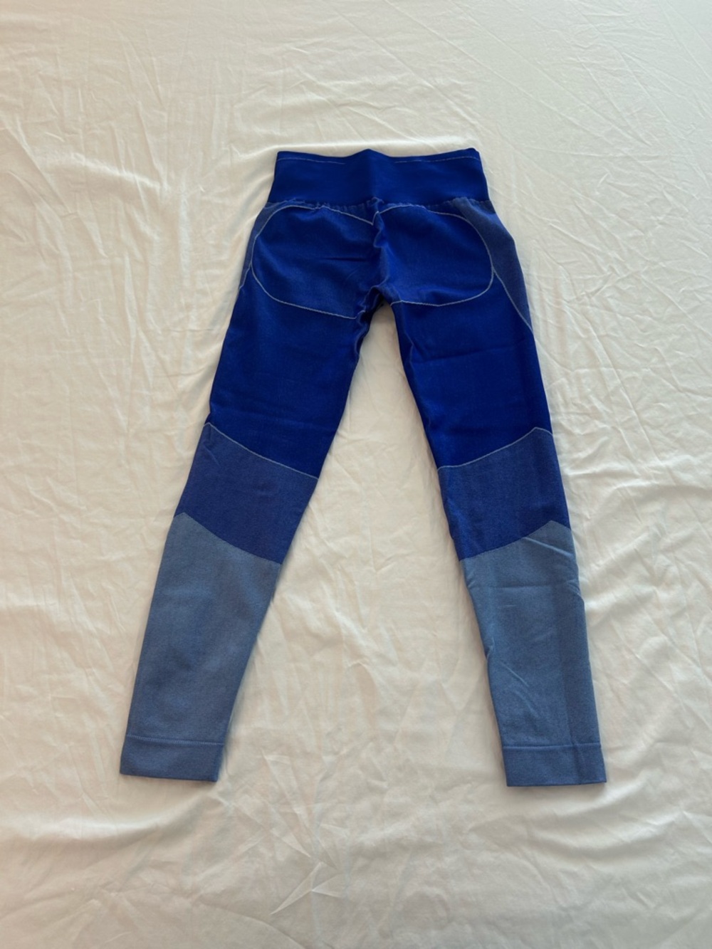 Gymshark Seamless Two-Tone Blue Performance Leggings - Picture 4 of 4